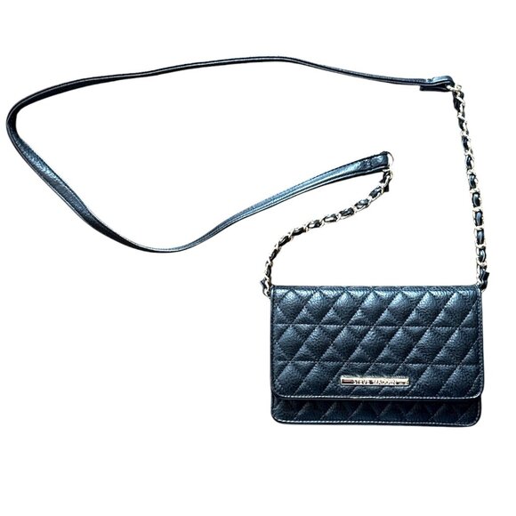 Steve Madden Black Quilted Crossbody Bag - Picture 1 of 12